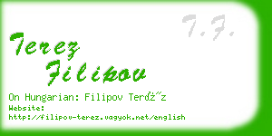 terez filipov business card